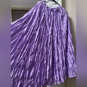 Elegant Purple Pleated Skirt Italy new